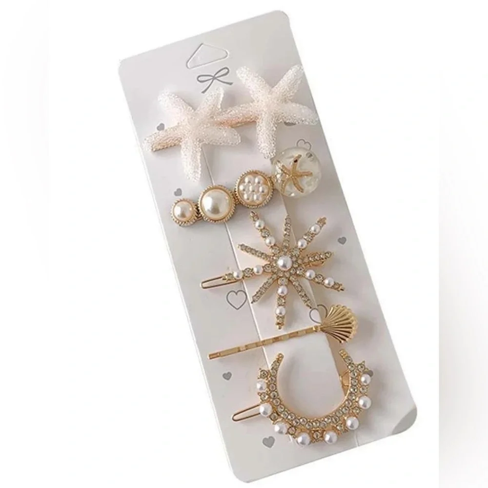 New Star fish shell Hair Pins set - Wedding 💫 ✨✨✨💕💕